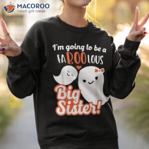 big sister pregnancy announcet cute ghost girls halloween shirt sweatshirt 2