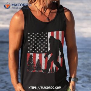 bigfoot 4th of july american usa flag patriotic boy kids shirt tank top 1