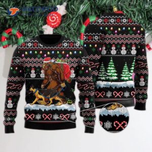 Bigfoot And Dog Ugly Christmas Sweater