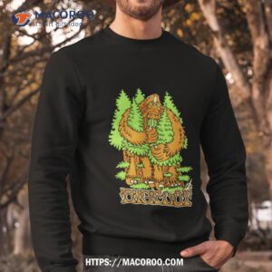 bigfoot hug tree shirt sweatshirt