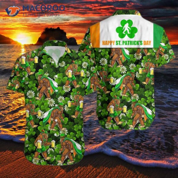 Bigfoot Irish St. Patrick’s Day Hawaiian Shirts