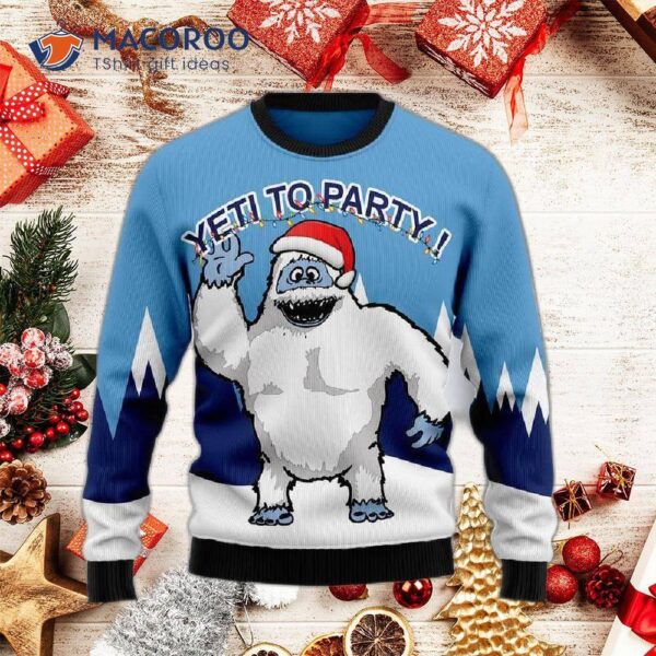 Bigfoot Party Ugly Christmas Sweater