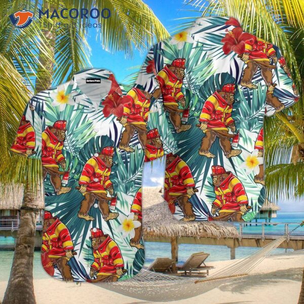 Bigfoot, Proud Firefighter, Summer Vibe, Tropical Camping, Hawaiian Shirts