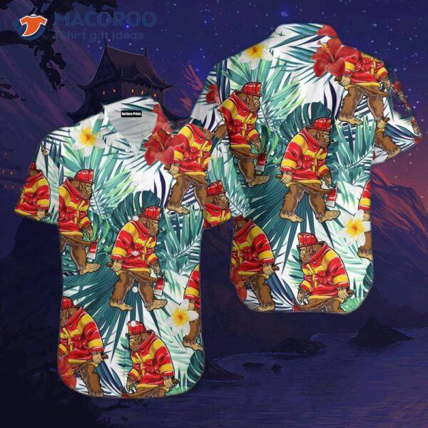 Bigfoot, Proud Firefighter, Summer Vibe, Tropical Camping, Hawaiian Shirts