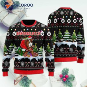 Bigfoot Santasquatch Ugly Christmas Sweater