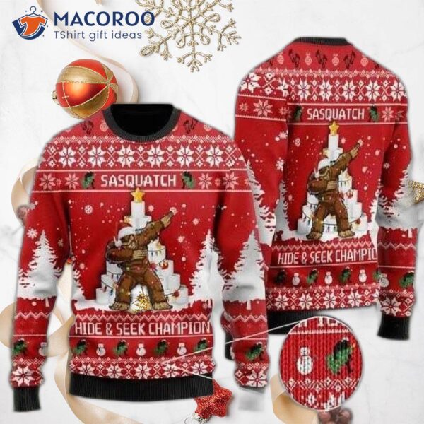 Bigfoot Ugly Christmas Sweater