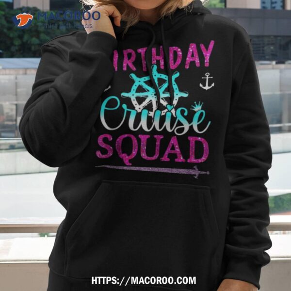 Birthday Cruise Squad King Crown Sword Cruise Boat Party Shirt