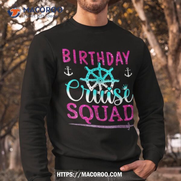 Birthday Cruise Squad King Crown Sword Cruise Boat Party Shirt