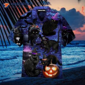 Black Cat Halloween Boo Pumpkin Burning Scary Hawaiian Shirts