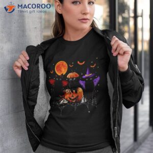 Black Cat Halloween, Sitting On Pumpkin Shirt