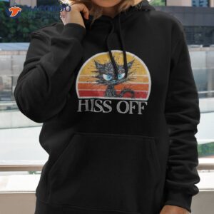 black cat hiss off vintage shirt hoodie 2