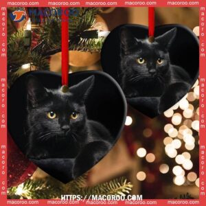 black cat lover kitty heart ceramic ornament cat lawn ornaments 2