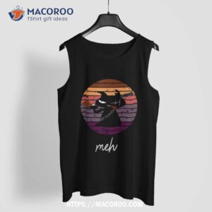 black cat meh cat retro cats shirt tank top 1