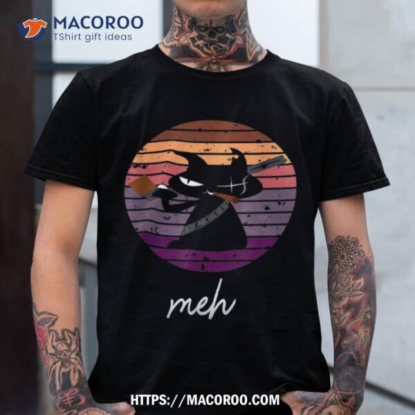 Black Cat, Meh Cat, Retro Cats Shirt