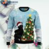 Black Cat Noel Tree Ugly Christmas Sweater