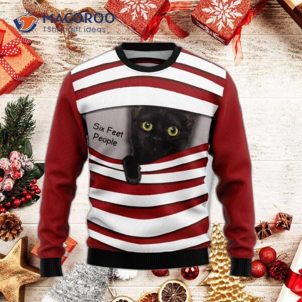 Black Cat Six-foot Ugly Christmas Sweater