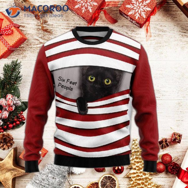 Black Cat Six-foot Ugly Christmas Sweater