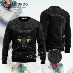 Black Cat Ugly Christmas Sweater