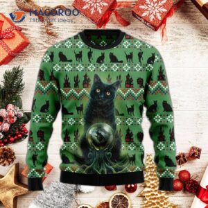 Black Cat Ugly Christmas Sweater
