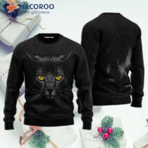 Black Cat Ugly Christmas Sweater