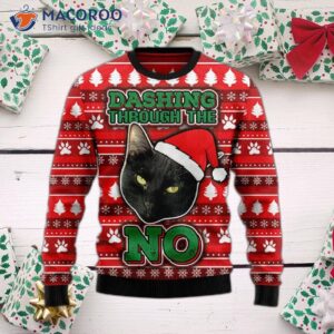 Black Cat Ugly Christmas Sweater