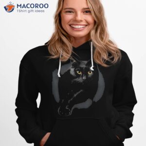 black cat yellow eyes shirt cats tee hoodie 1