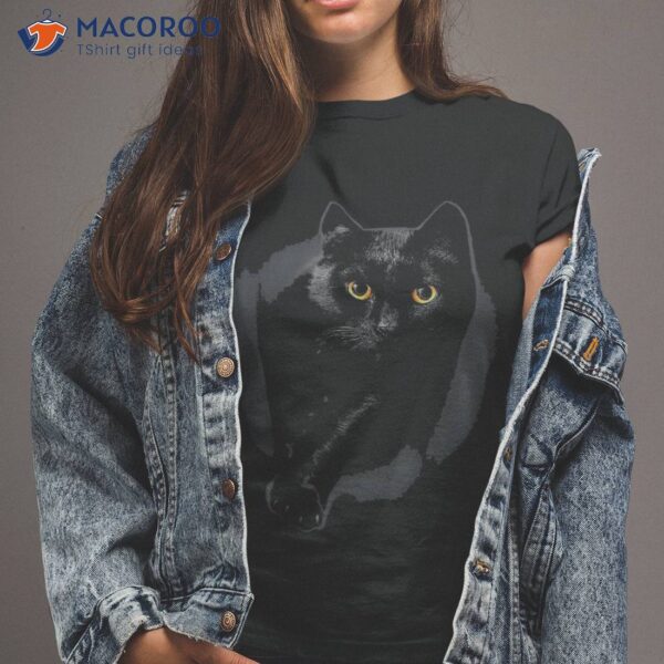 Black Cat Yellow Eyes Shirt Cats Tee