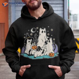 black cats in ghost costume cute and halloween shirt hoodie