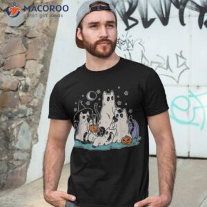 black cats in ghost costume cute and halloween shirt tshirt 3