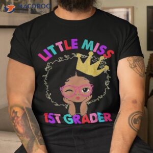 black girl back to school little miss 1st grader girls kids shirt tshirt