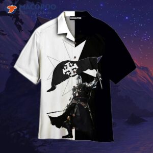 Black Templar Jerusalem And White Hawaiian Shirts