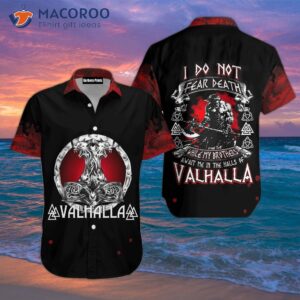 Black Viking Valhalla Hawaiian Shirts