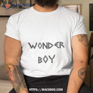 Black Wonderboy Font Logo Shirt