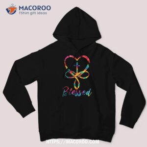 blessed tie dye christian heart jesus cross christian cute shirt hoodie