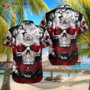 Blood Skull Viking Hawaiian Shirts