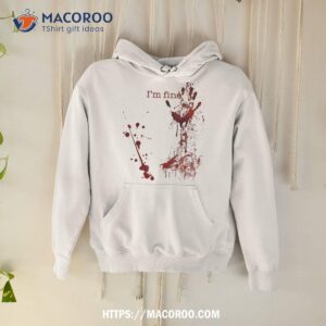 bloody halloween i m fine shirt halloween candy bouquet hoodie