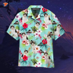 Blue Classic Tropical Maine Coon Cat Lovers Pattern Hawaiian Shirts