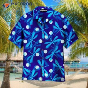 Blue Dragonfly Tropical Hawaiian Shirts