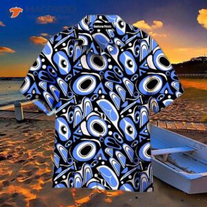 Blue Native American Hawaiian Shirts