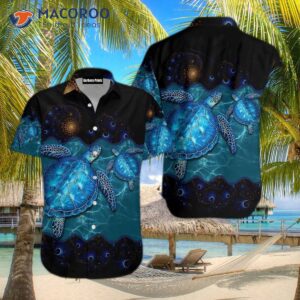 Blue Sea Turtle Hawaiian Shirt