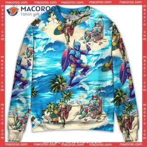 boba fett star wars surfing sweater funny sweater 0