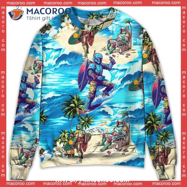 Boba Fett Star Wars Surfing Marvel Christmas Sweater