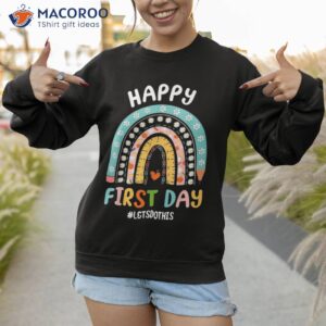 boho rainbow happy first day let s do this back to school shirt sweatshirt