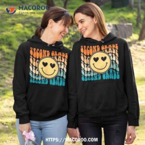 boho vintage retro groovy smile 2nd second grade teacher shirt hoodie 1