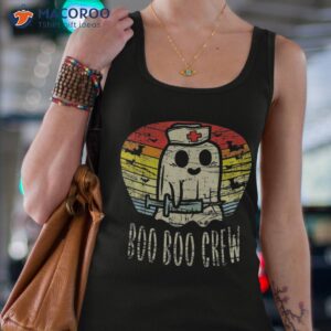 Boo Crew Ghost Nurse Retro Halloween 2021 Nursing Rn Shirt
