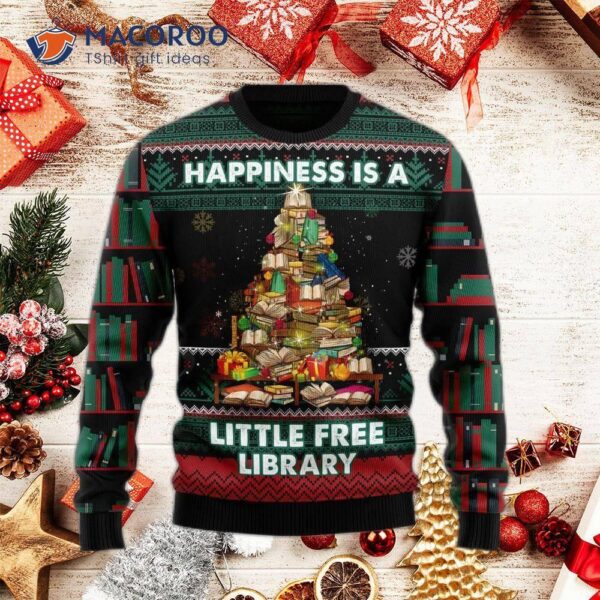 Book A Free Library Ugly Christmas Sweater