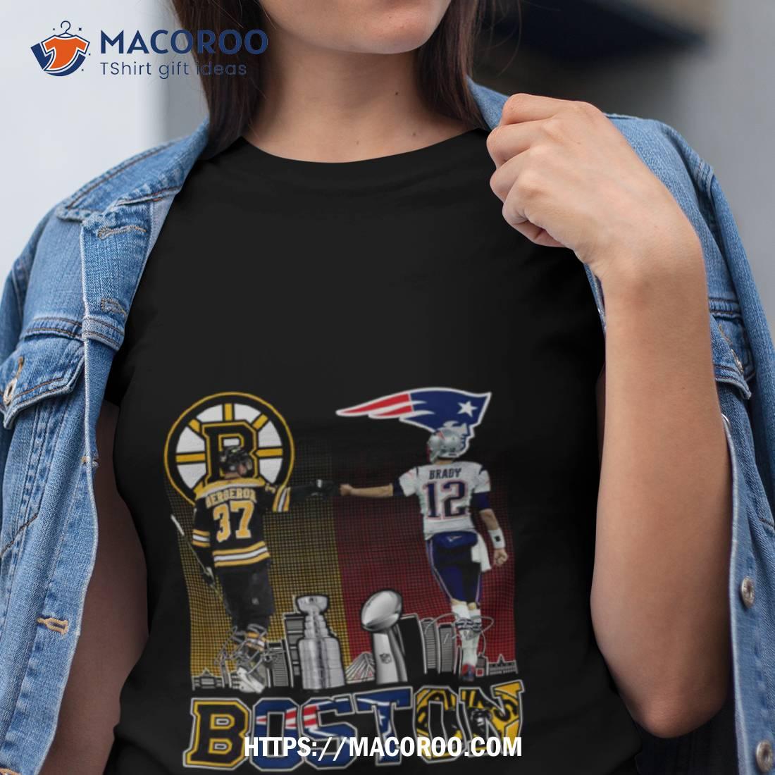 Boston Bruins Bergeron And New England Patriot Tom Brady Champions Shirt Boston Bruins Bergeron And New England Patriot Tom Brady Champions Shirt