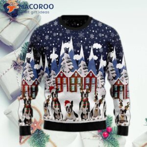 Boston Terrier Family Ugly Christmas Sweater