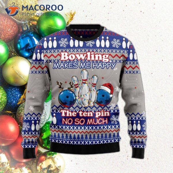 Bowling Merry Christmas Ugly Sweater