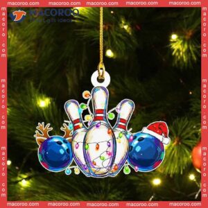 Bowling-shaped Christmas Acrylic Ornament